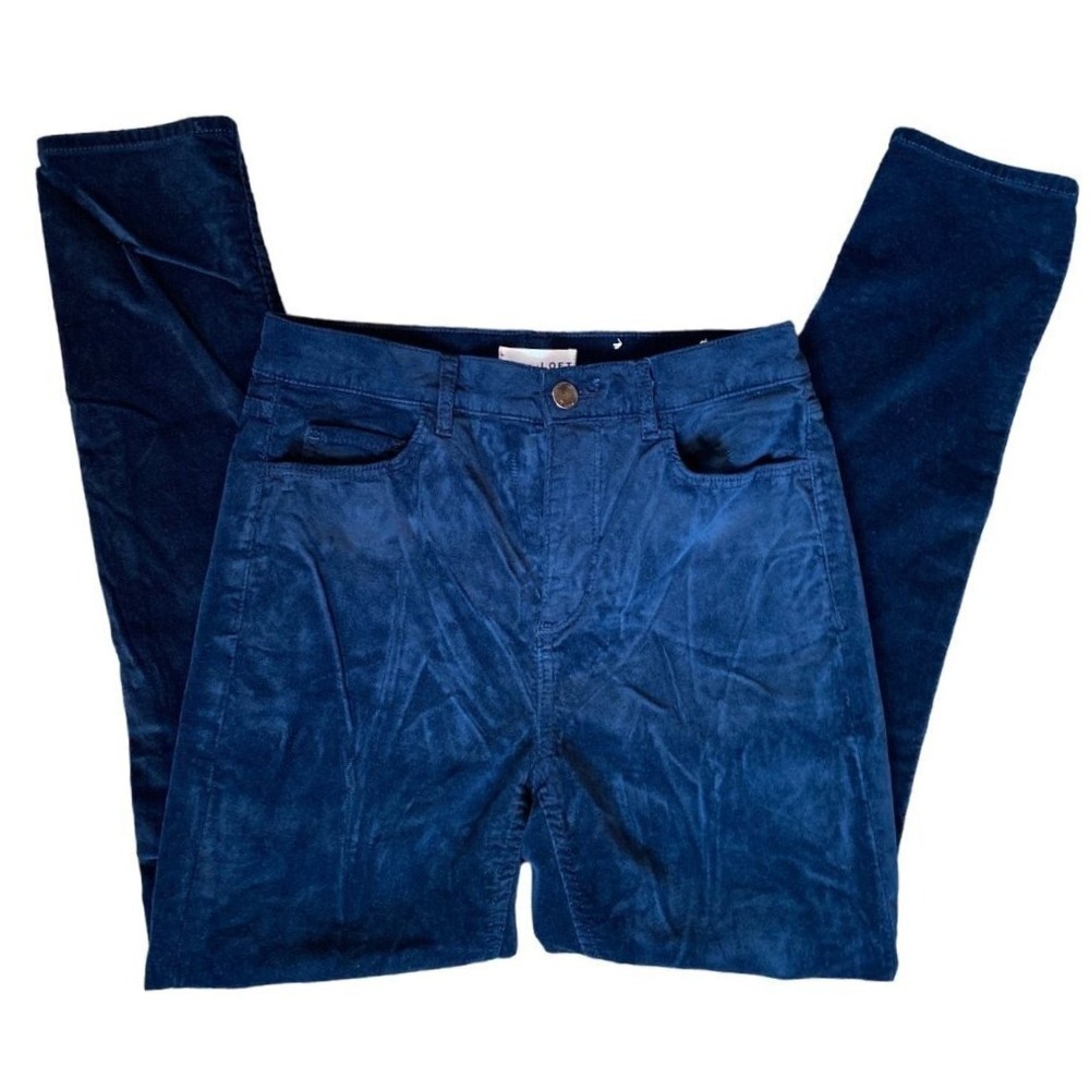 Blue velvet like‎ tapered jeans pants women 27/4 - Picture 3 of 5